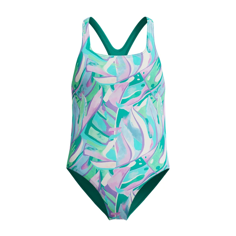 Speedo Mädchen Anzug Allover Medalist Alfalfa Green