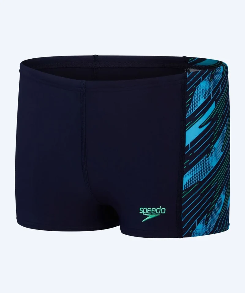 Speedo Aquashorts für Jungen - Hyperboom Panel - Dunkelblau/Grün