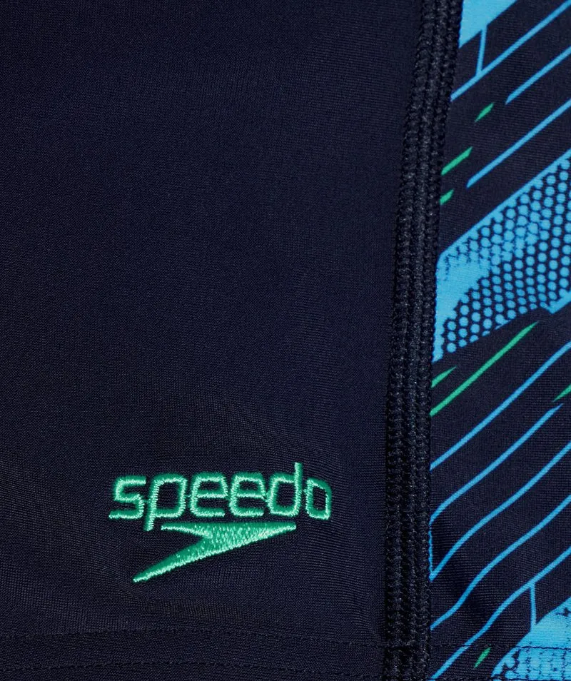 Speedo Aquashorts für Jungen - Hyperboom Panel - Dunkelblau/Grün