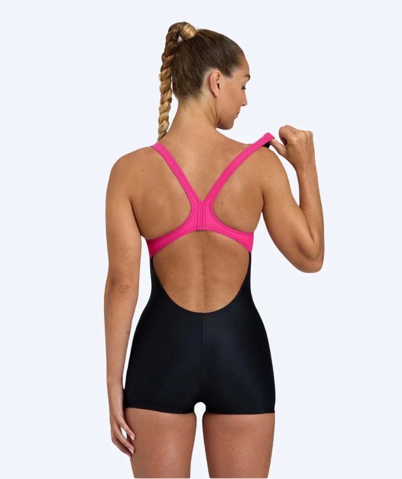 Arena Badeanzug mit Bein für Damen - Kaori - Schwarz/Rosa