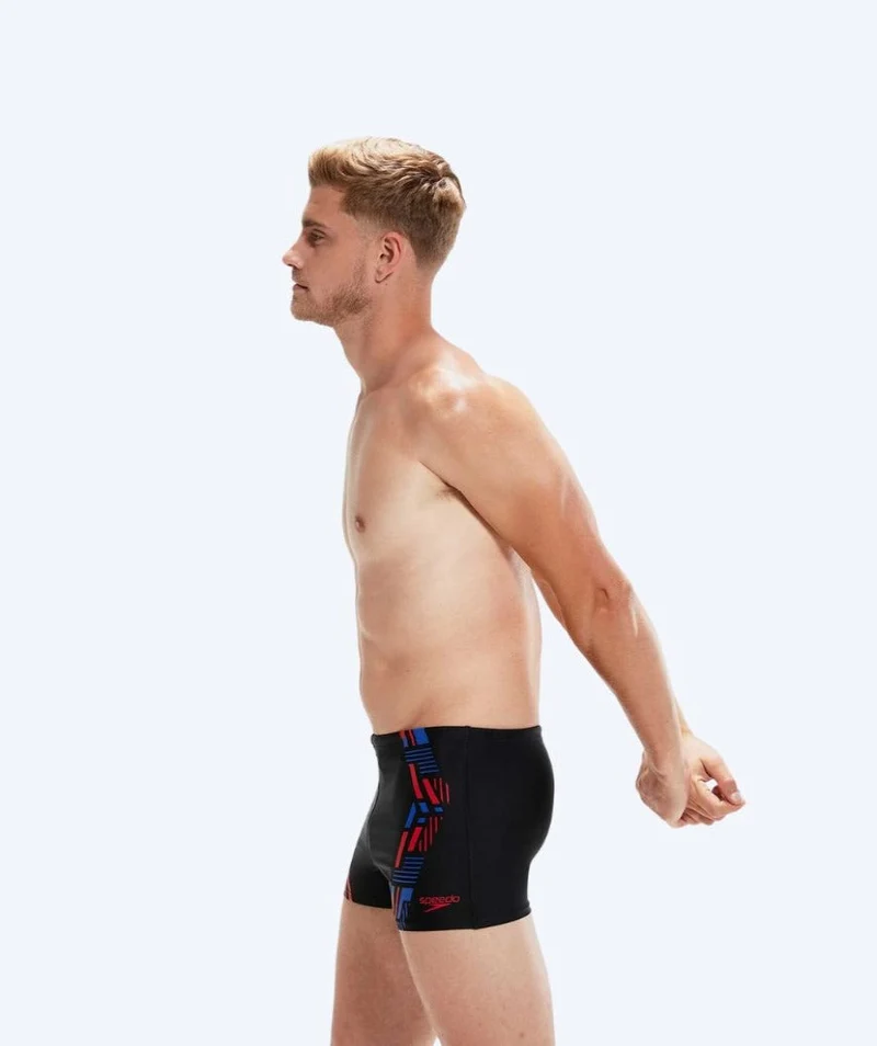 Speedo Aquashorts für Herren - Tech Print - Schwarz/Blau