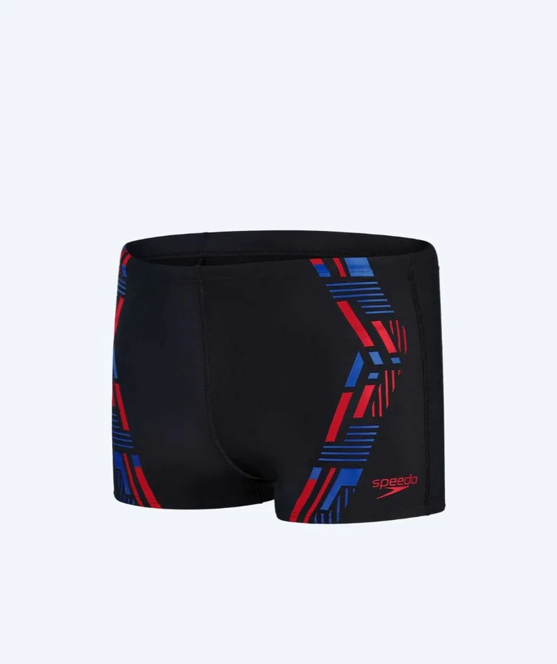 Speedo Aquashorts für Herren - Tech Print - Schwarz/Blau