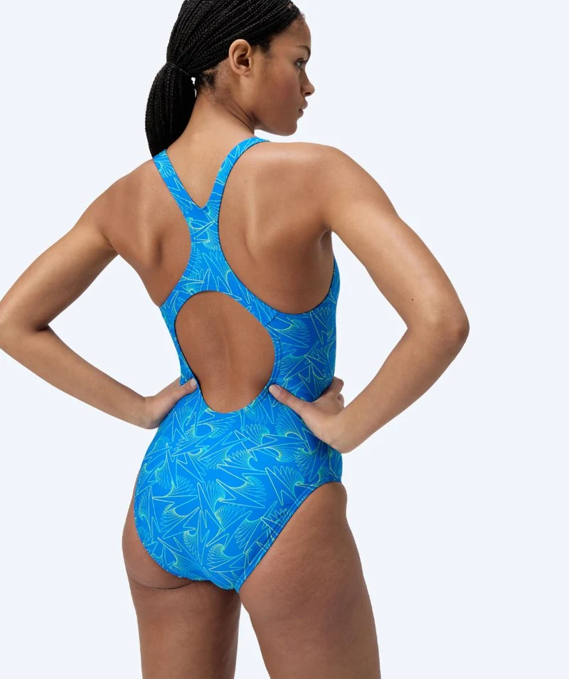 Speedo Badeanzug für Damen - Hyperboom Allover Medalist - Blau/Grün