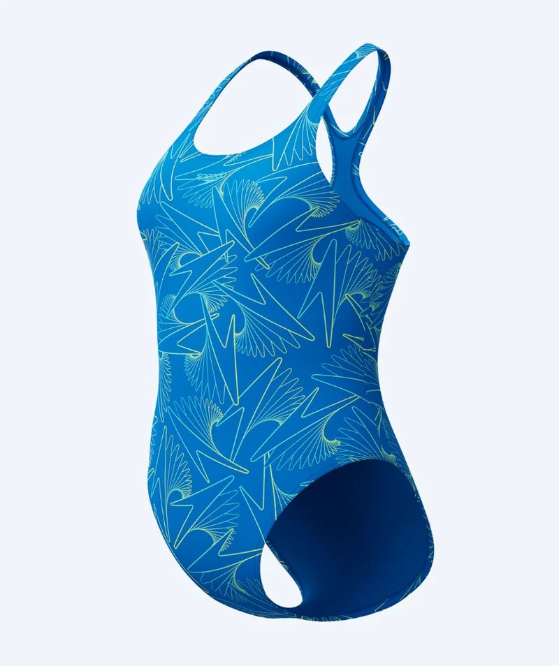 Speedo Badeanzug für Damen - Hyperboom Allover Medalist - Blau/Grün