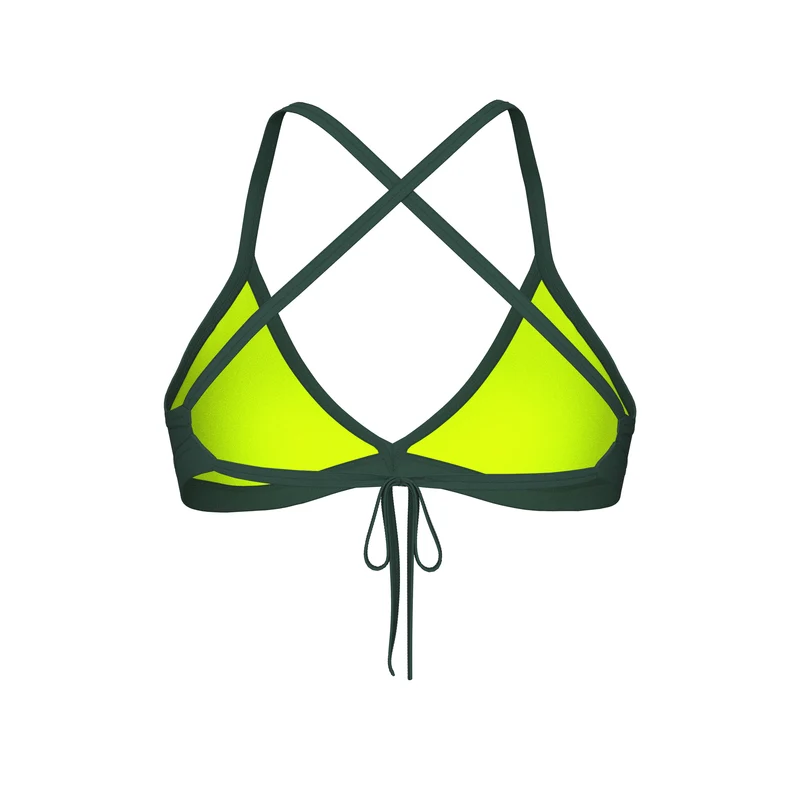 Arena Team Damen Bikinitop Tie Back Solid Dark Sage