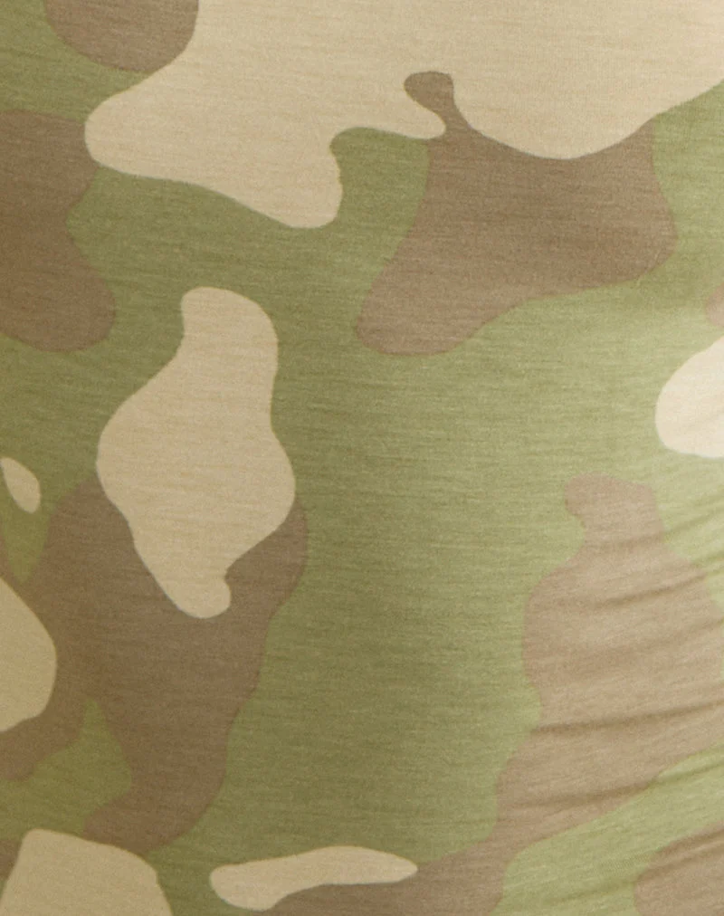 Solay Cami-Top in „Blurry Camo Khaki“