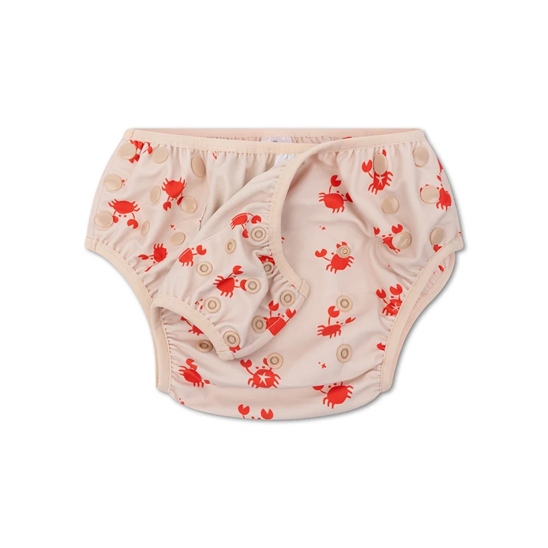 Swim Diaper - Red/Beige - Crabby