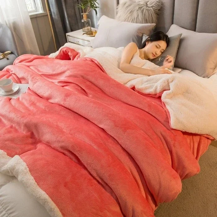 Kuscheldecke aus Wolle für warme Wintertage – Wendbarer Bettbezug (Queen-Size)