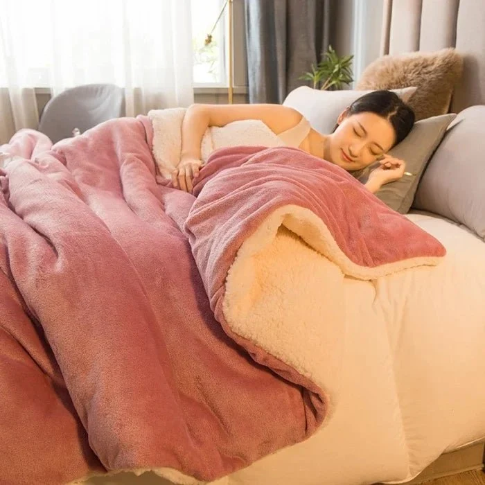 Kuscheldecke aus Wolle für warme Wintertage – Wendbarer Bettbezug (Queen-Size)