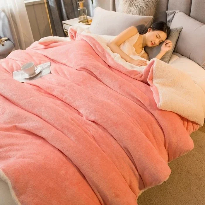 Kuscheldecke aus Wolle für warme Wintertage – Wendbarer Bettbezug (Queen-Size)