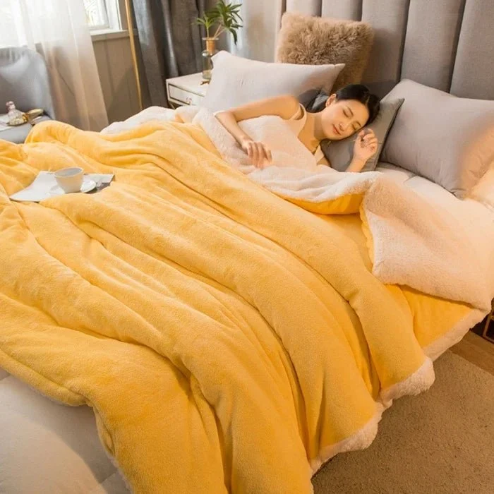 Kuscheldecke aus Wolle für warme Wintertage – Wendbarer Bettbezug (Queen-Size)
