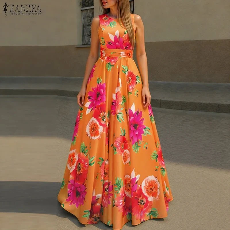 Boho-Maxikleid mit Blumenmuster – Verleihen Sie Ihrem Sommer-Look mit ZANZEA das gewisse Etwas