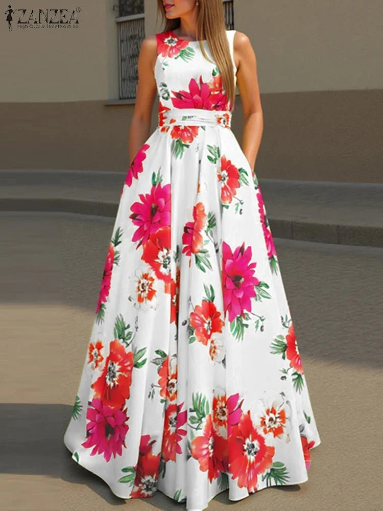 Boho-Maxikleid mit Blumenmuster – Verleihen Sie Ihrem Sommer-Look mit ZANZEA das gewisse Etwas