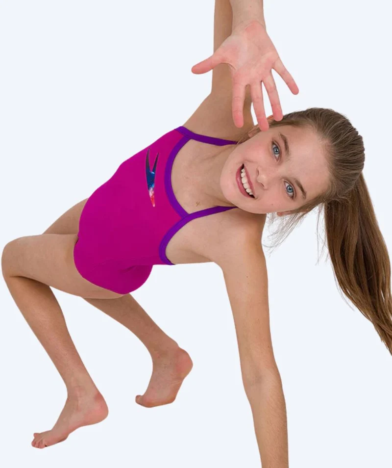 Speedo Badeanzug für Mädchen - Boom Placement Thinstrap - Lila/Blau