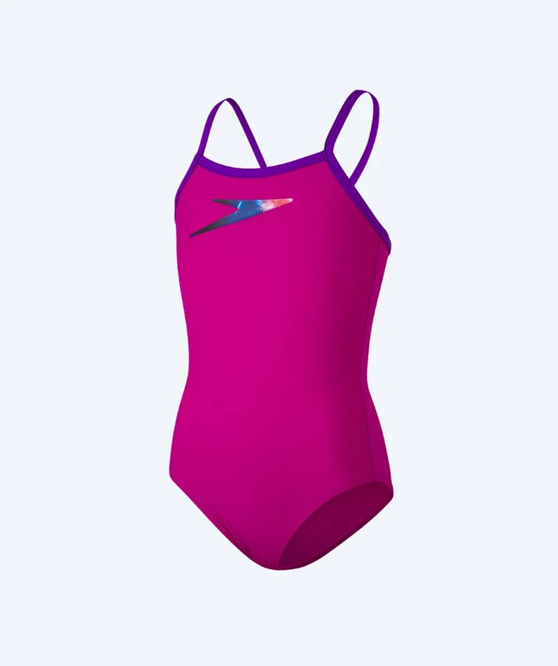 Speedo Badeanzug für Mädchen - Boom Placement Thinstrap - Lila/Blau