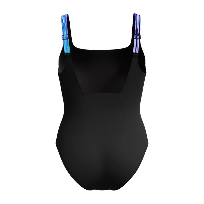 Speedo Damen Shaping Contour-Eclipse Printed Schwimmanzug Indigo Glow