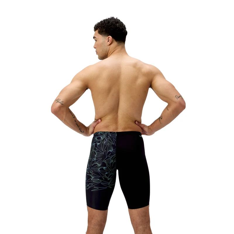 Speedo Herren Hyperboom V-Cut Jammer Black-Alfalfa Green