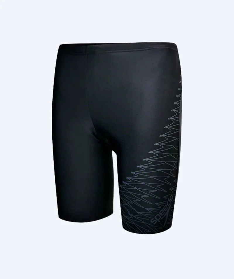 Speedo lange Badehose für Herren - Medley Logo - Schwarz/Grau