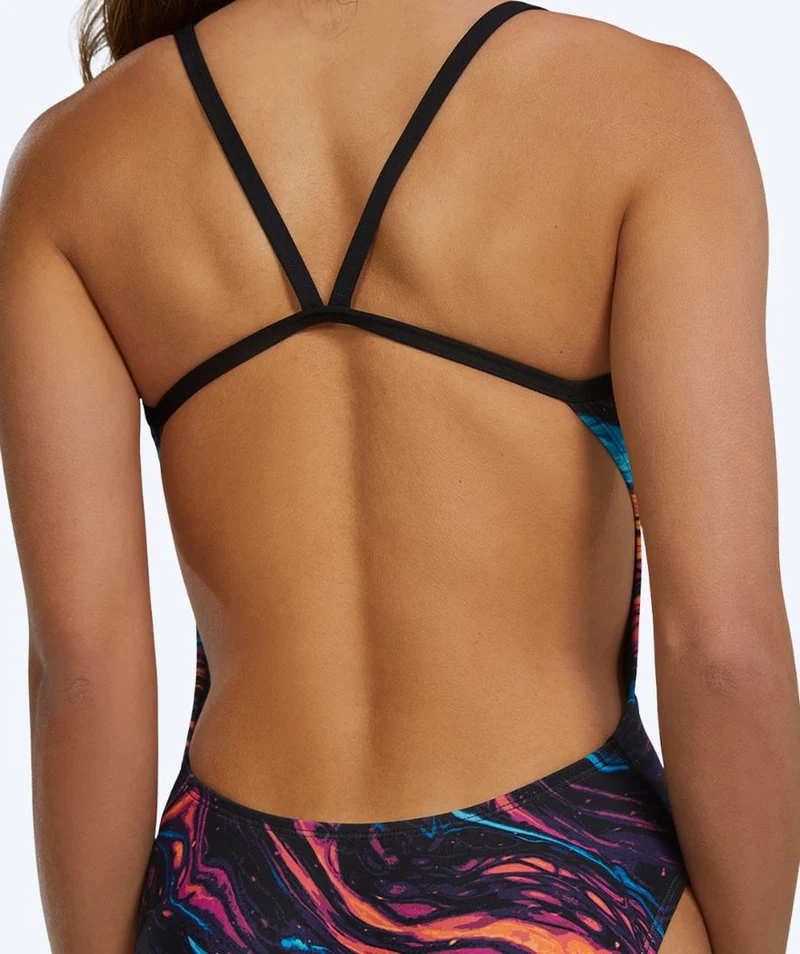 TYR Badeanzug für Damen - Durafast Elite Cutoutfit - Schwarz/Mehrfarbig