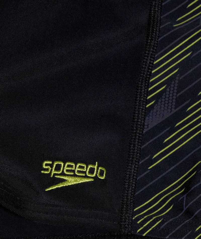 Speedo Aquashorts für Jungen - Hyperboom Panel - Schwarz/Gelb