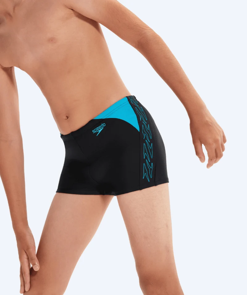 Speedo Aquashorts für Jungen - Hyperboom Splice - Schwarz/Blau