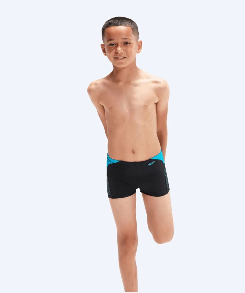 Speedo Aquashorts für Jungen - Hyperboom Splice - Schwarz/Blau