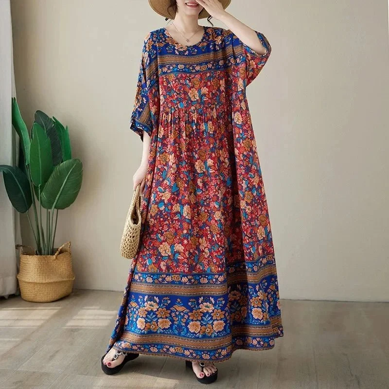 Vielseitiges langes Boho-Kleid in großen Größen – Mühelose Eleganz für jeden Anlass