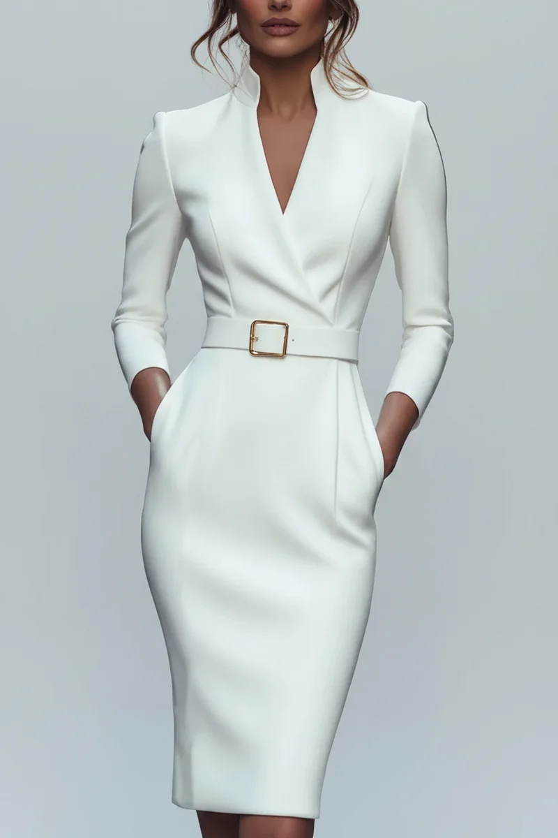 Elegantes Taillenkleid für Damen im Herbst – für einen stilvollen und eleganten Auftritt.