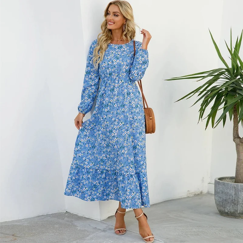 Mühelos elegant: Das geblümte Maxikleid im Boho-Stil für jeden Anlass
