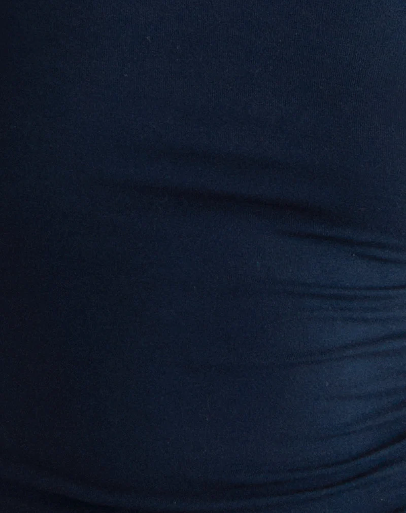 Tomoe Neckholder-Top aus Rayon Jersey Navy