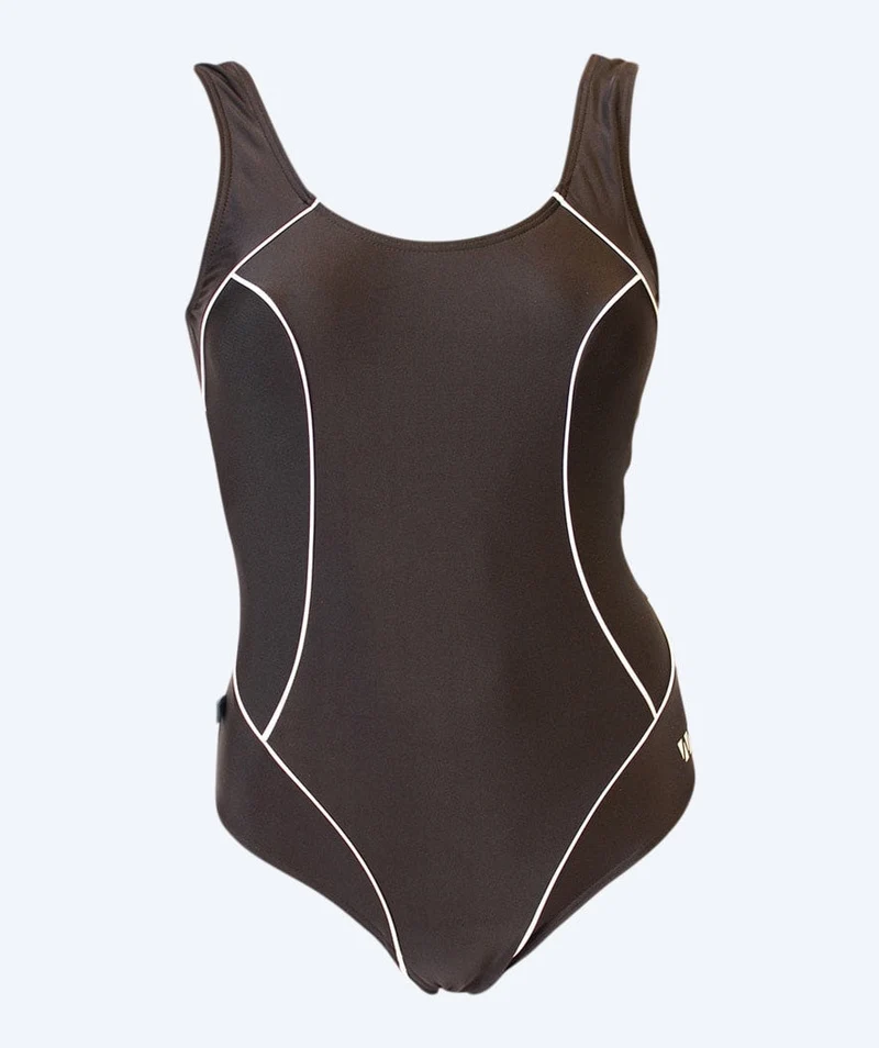 Mirou Badeanzug für Damen in Plus Size - Classic 241s - Schwarz/Weiß