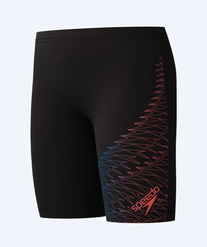 Speedo lange Badehose für Jungen - Medley Logo - Schwarz/Rosa