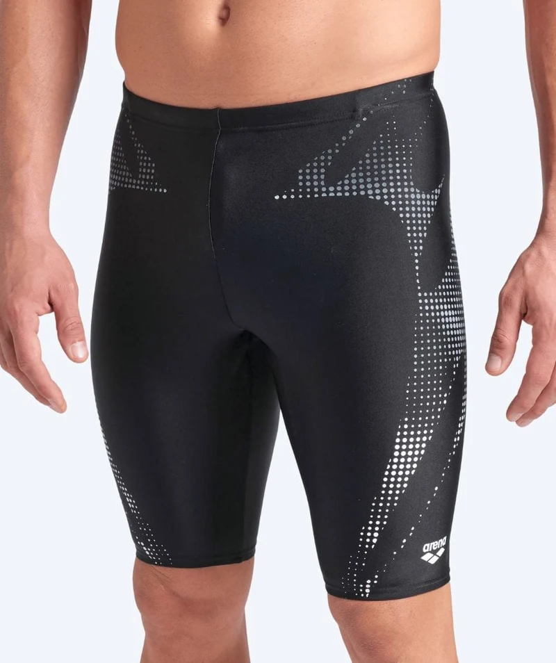 Arena lange Badehose für Herren - Spider Web - Schwarz/Weiß