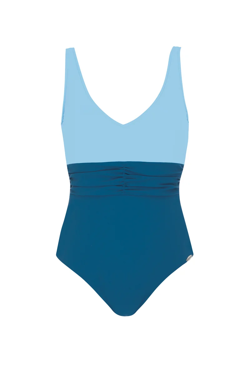 Colorblocking Ruffle Swimsuit