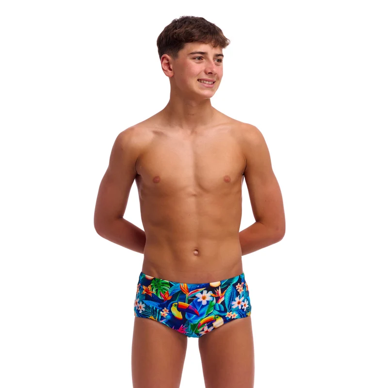 Funky Trunks Boys Sidewinder Trunk Birdie Wordie