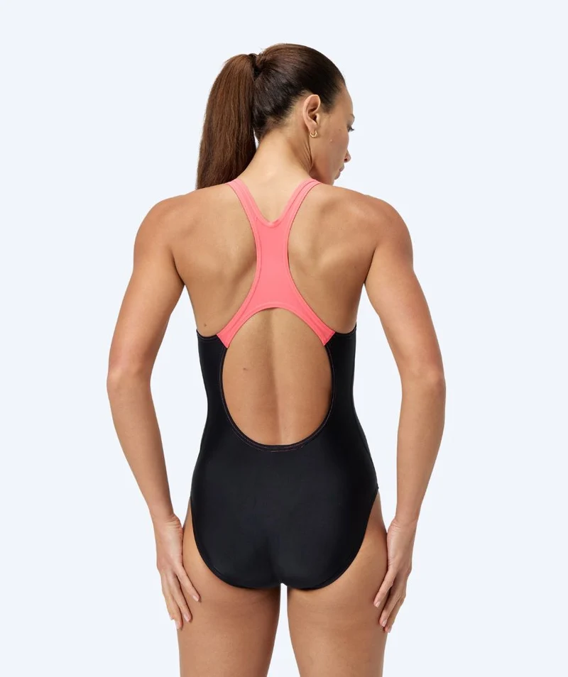 Speedo Badeanzug für Damen - Medley Logo - Schwarz/Hellrosa