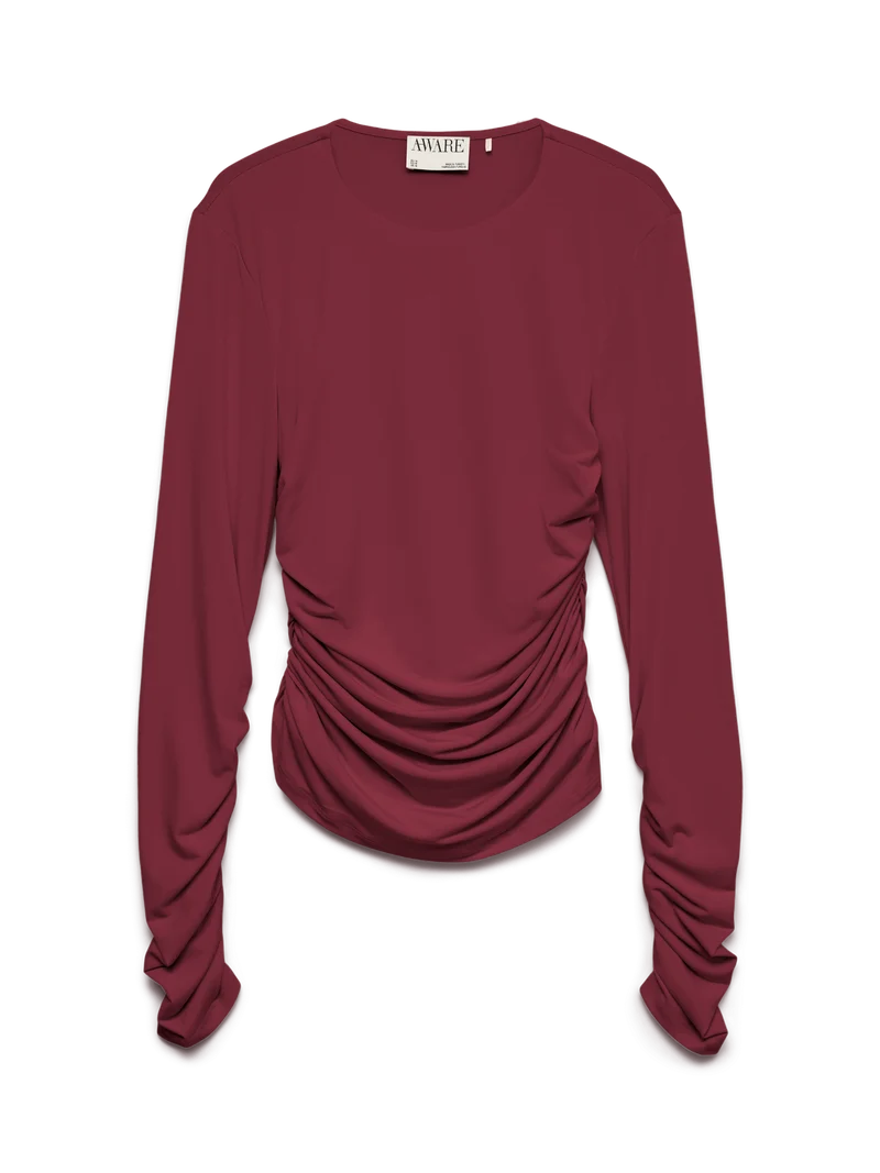 AWMADELYNN LS O-NECK TOP