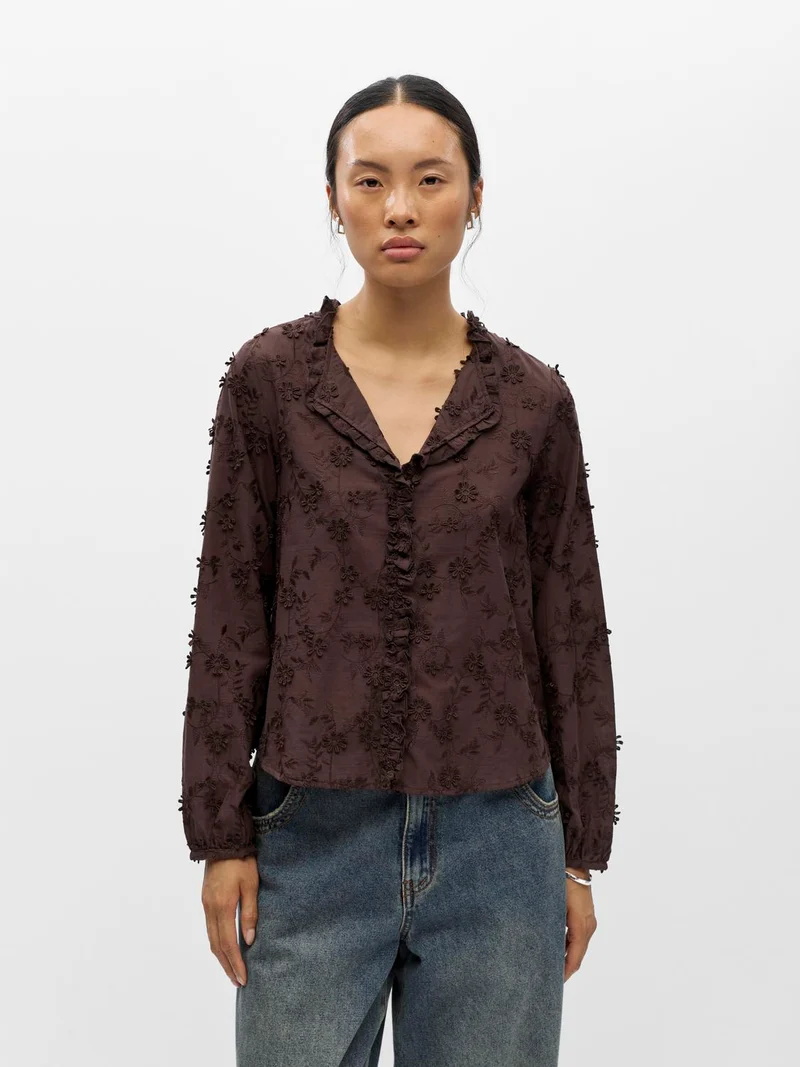 OBJKARLI L/S RE SHIRT