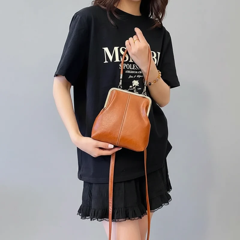 Vielseitige Designer-Schultertasche für Damen | Retro-Handtasche aus PU-Leder