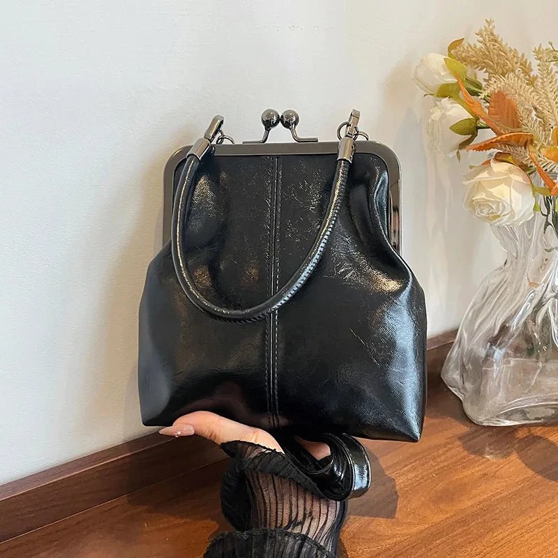 Vielseitige Designer-Schultertasche für Damen | Retro-Handtasche aus PU-Leder