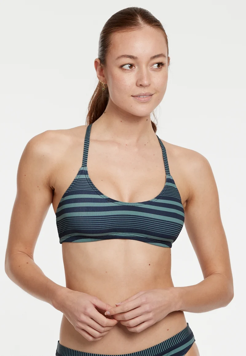 Stripes Rib Bustier Top