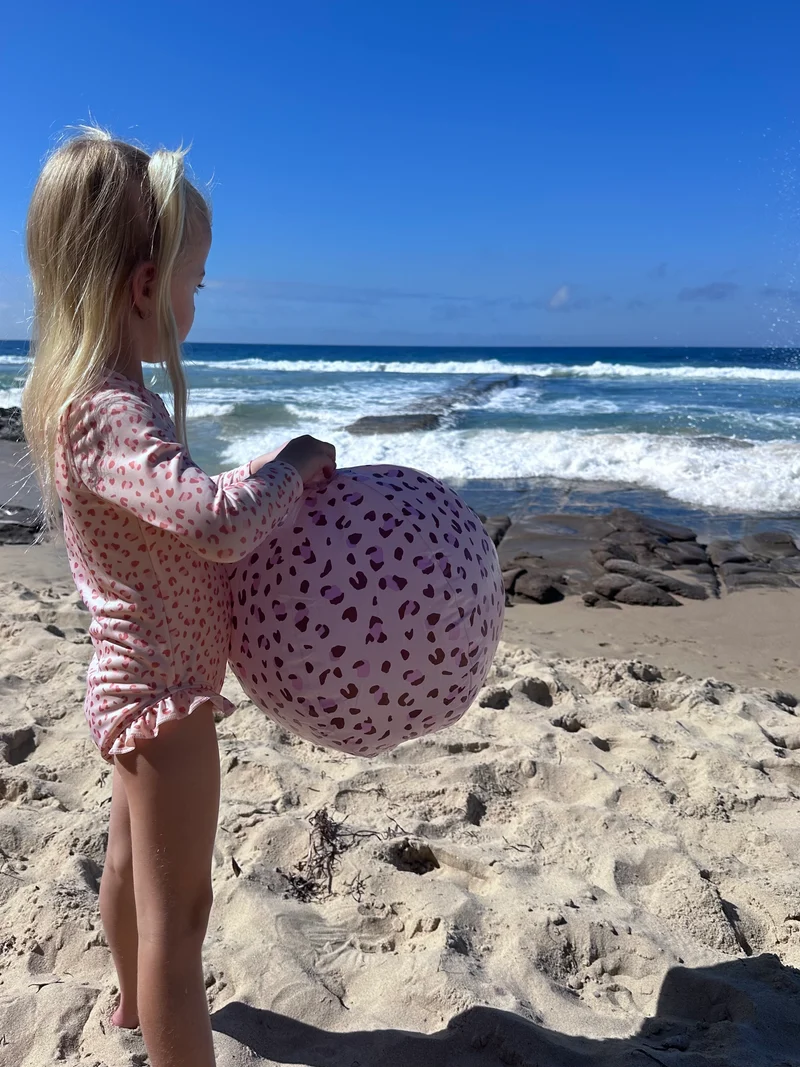 Beachball - Old Pink - Leopard