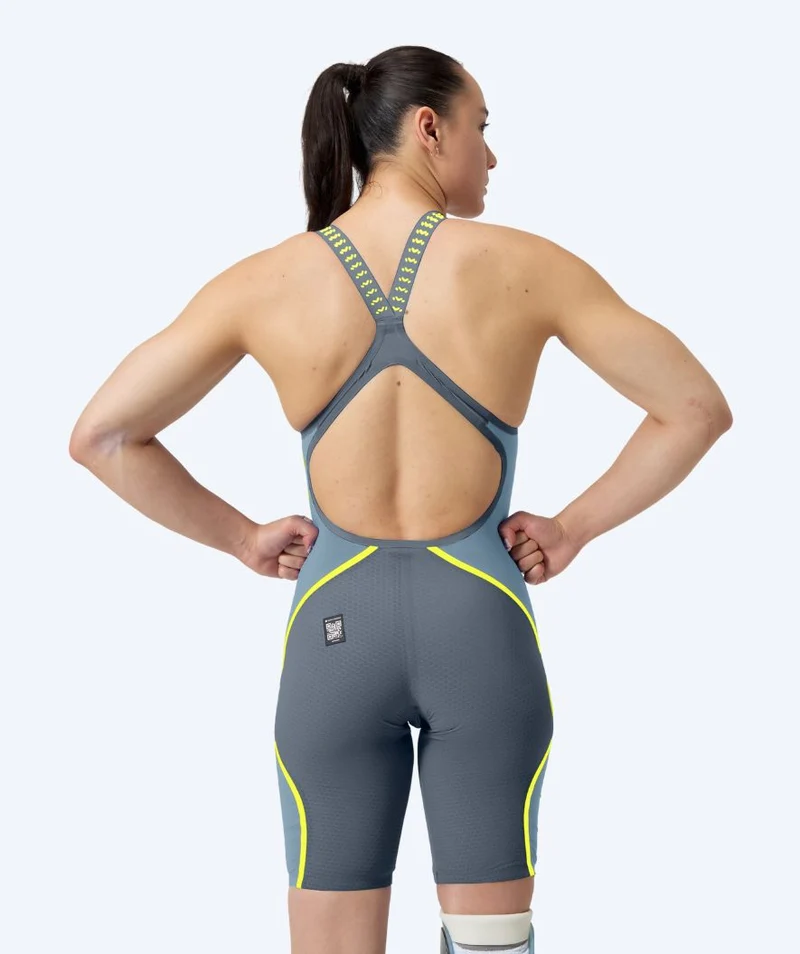 Speedo Wettkampf Badeanzug für Damen - LZR Pure Intent 2.0 - Grau/Gelb