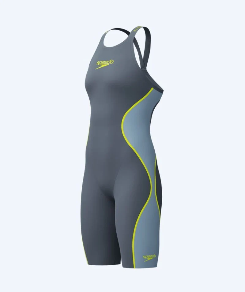 Speedo Wettkampf Badeanzug für Damen - LZR Pure Intent 2.0 - Grau/Gelb