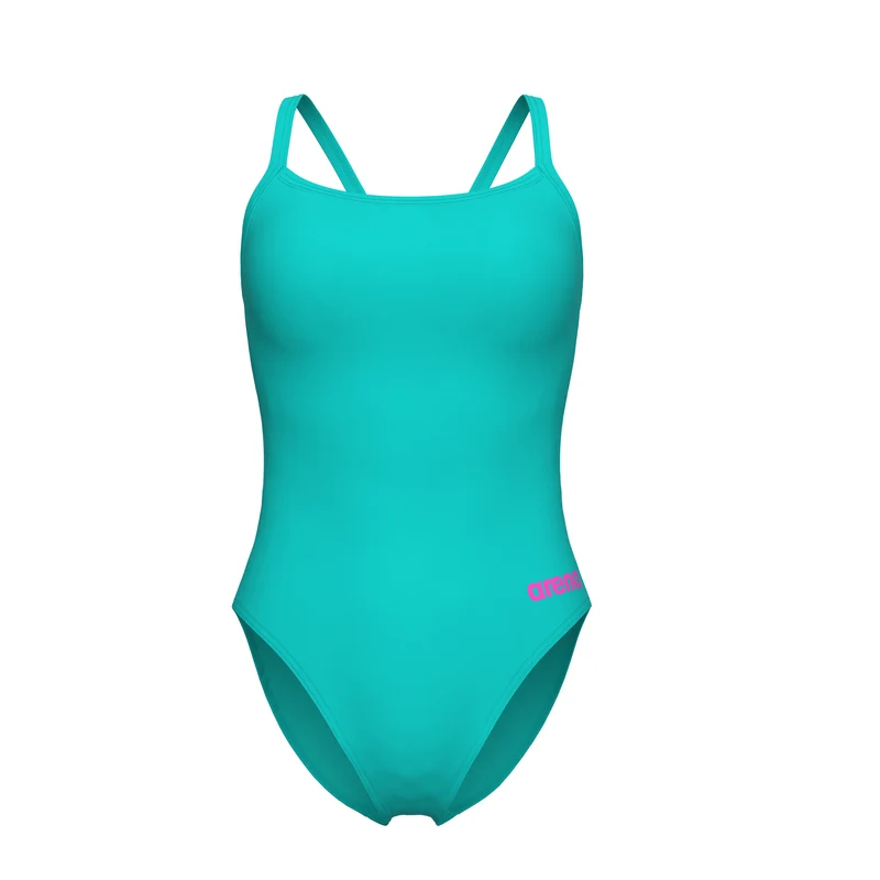 Arena Damen Badeanzug Challenge Back Solid Water-Shocking Pink