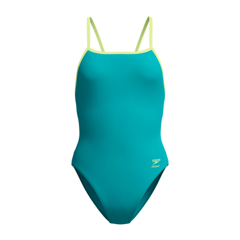 Speedo Damen Schwimmanzug Solid Tri Back Green-Lime