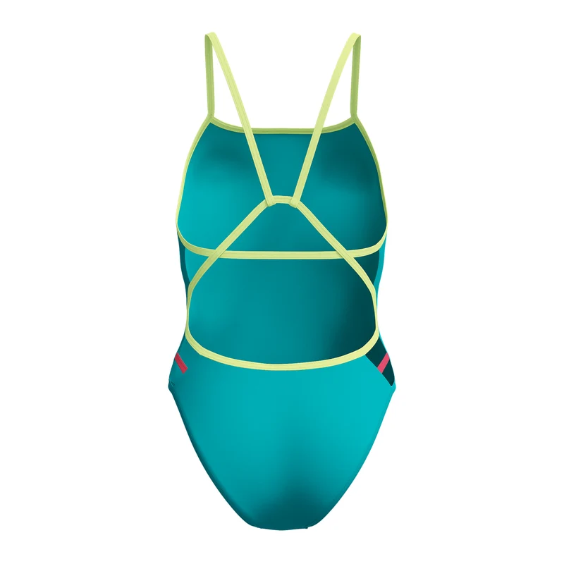 Speedo Damen Schwimmanzug Solid Tri Back Green-Lime