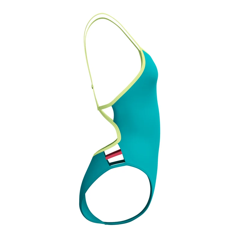 Speedo Damen Schwimmanzug Solid Tri Back Green-Lime