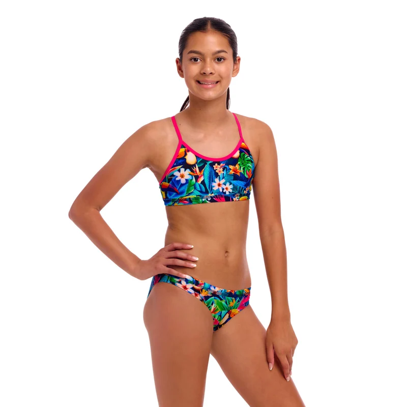 Funkita Girls Racerback Bikini Birdie Wordie