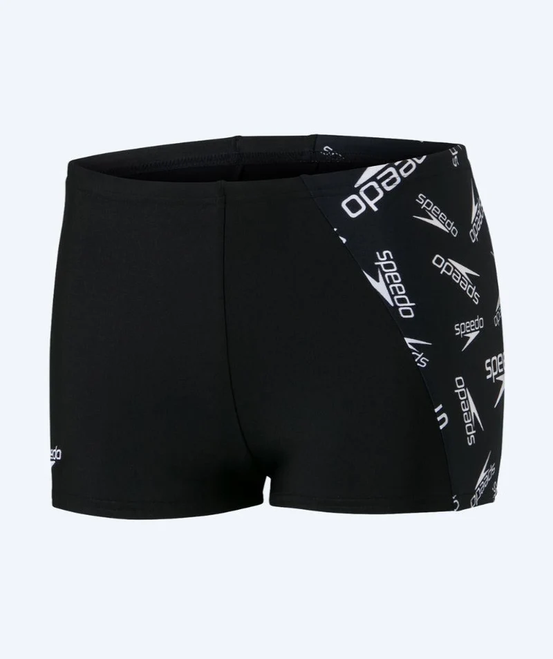 Speedo Aquashorts für Jungen - Allover Panel - Schwarz/Weiß